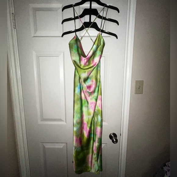 Silky Midi Crossback HM dress. Size Small - Picture 3 of 6